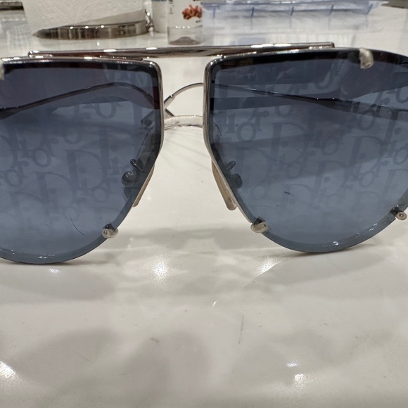 Dior Blue and Silver Sunglasses - Picture 1 of 6